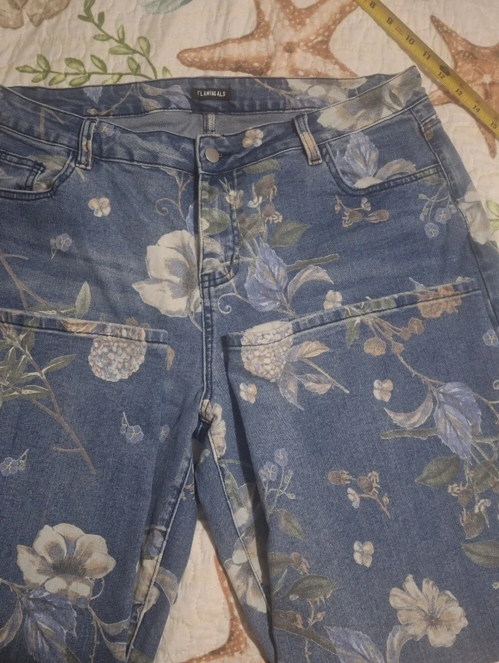 Flamingals Blue Floral Women’s Jeans